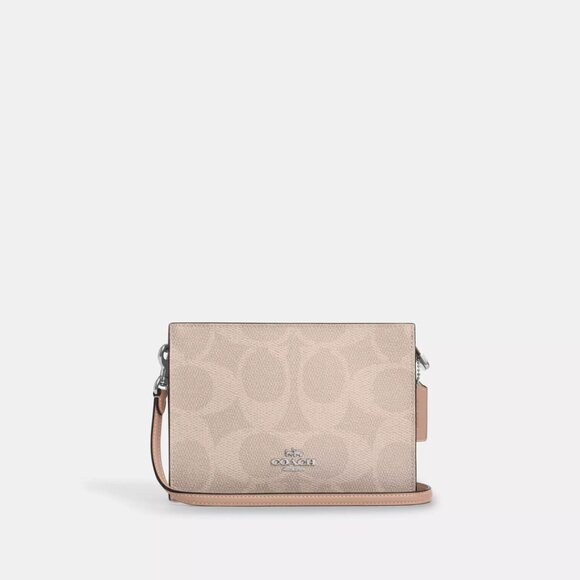 Coach Handbags - Coach Beige Signature Crossbody Bag